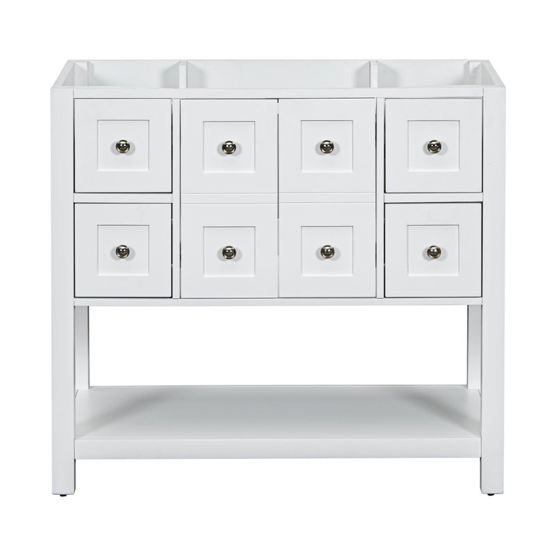 35.60'' Single Bathroom Vanity Base Only, White