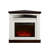 Corner Electric Fireplace With Mantelpiece For Living Room Or Bedroom, Replaceable Fireplace Insert Heaters, Realistic Log And Flame Effects, Remote Control, Timer