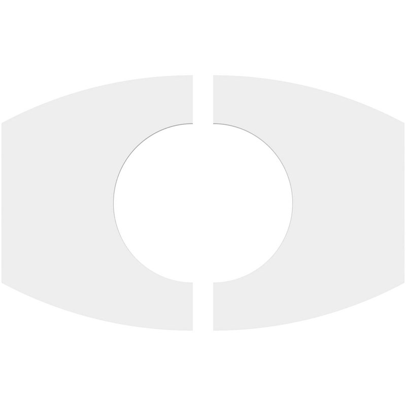 12"W x 8"H x 5"ID x 6 1/2"C x 1"P Kailey Architectural Grade PVC Contemporary Ceiling Medallion, Two Piece