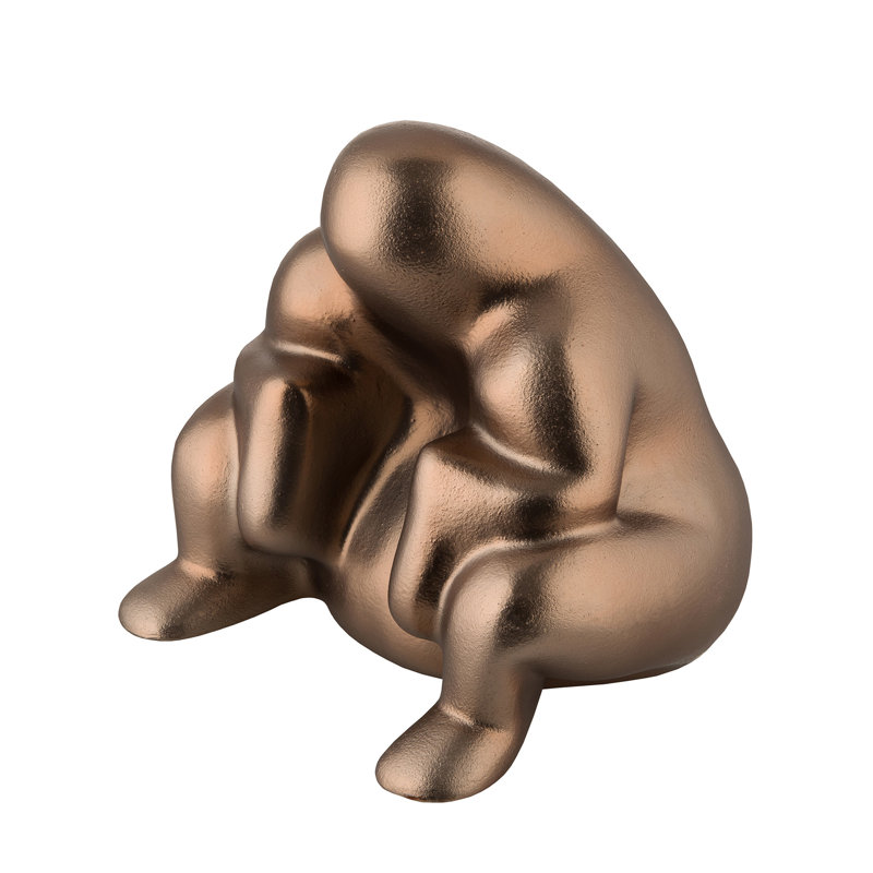 Plastic Floor Door Stop, Brown Metal
