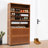 10-layer Rectangular Freestanding Bamboo Shoe Cabinet with Doors-346620189