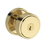Vashon Keyed Entry Knob with Recessed Round Rose in Satin Nickel