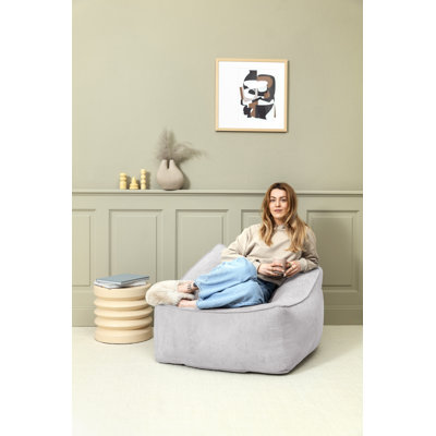 Fauteuil à billes en velours côtelé Inga