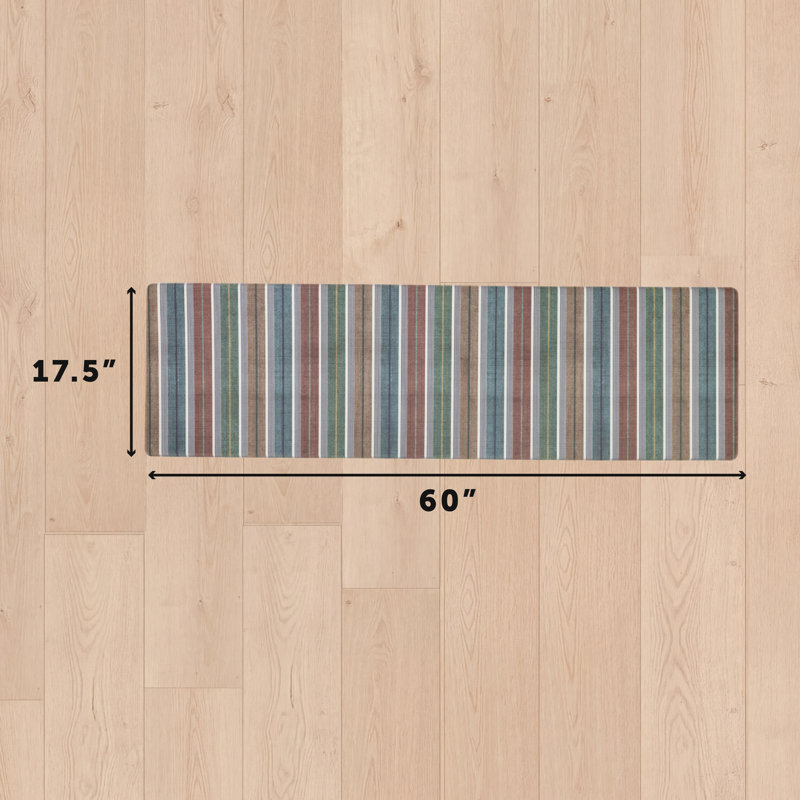 Tapis de cuisine Eddie Bauer, 17.5" x 60", Stripes Multi
