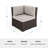 Martha Stewart Bedford Outdoor Modular Rattan Wicker Patio Sectional Sofa Corner Seat-109713814-109713813