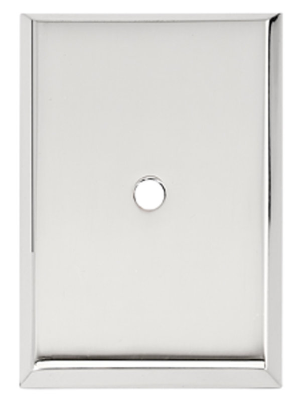 Plaque arrière, H 2,25 po x l 1,5 po x P 0,13 po, Chrome poli