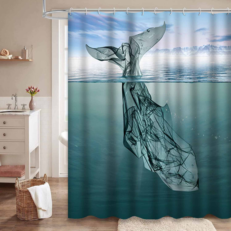 Baleine, océan, sac de mer, animal, environnement, eau bleue, animaux sales, poisson avec 12 crochets, L 72 po x l 78 po