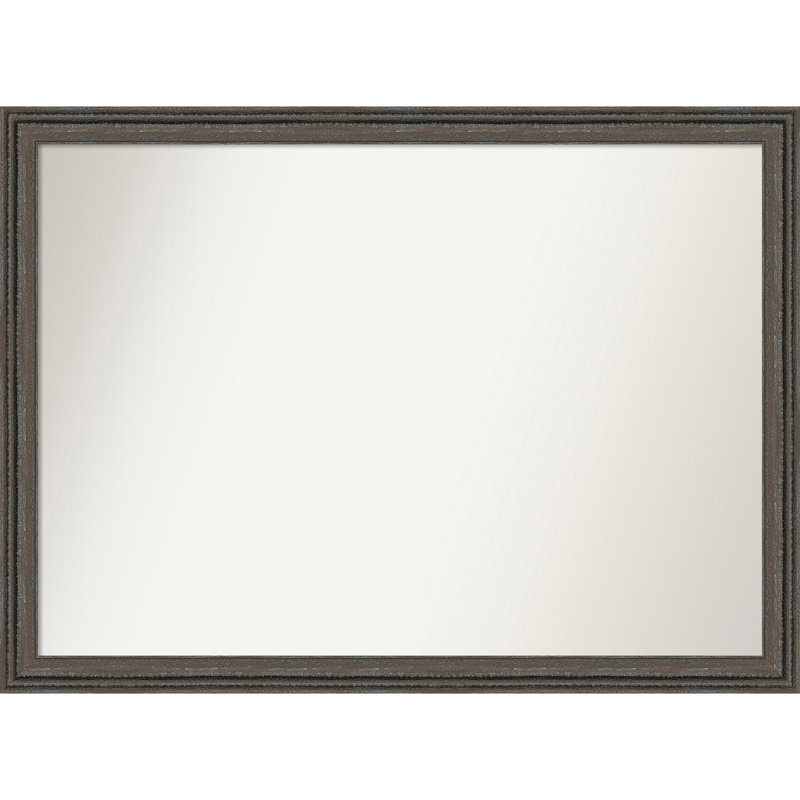 Bridgecliff Solid Wood Wall Mirror, Rectangle, 27.5" x 39.5", Brown