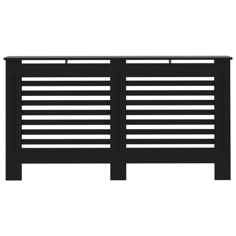 Loren Radiator Cover, 81cm H x 152cm W x 19cm D, Black