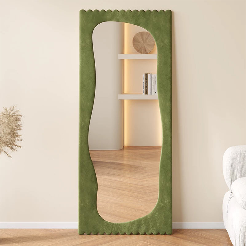 Miroirs pleine longueur rectangulaires en tissu, Green, 70.87" H x 23.62" W
