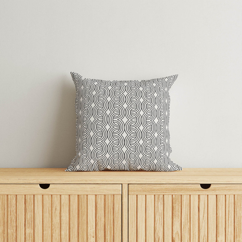 Coussin Child, Ivoire/gris anthracite, H 18 po x l 18 po