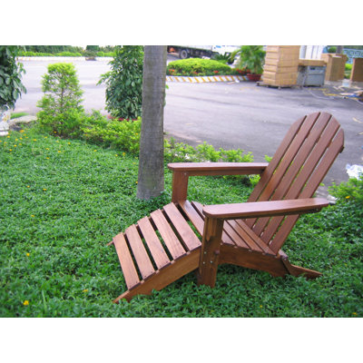 Aryaveer Adirondack Chair with Ottoman by Highland Dunes