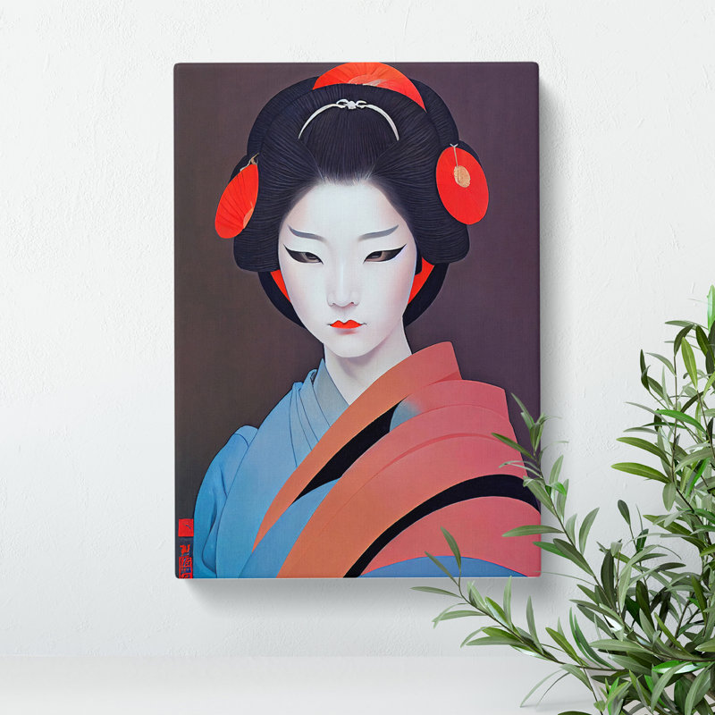 Wondrous Geisha - Wrapped Canvas, 76cm H x 50cm W x 3cm D