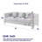 3-Seater + 3-Seater Combination Sofa.White Teddy(Ivory)-910234987