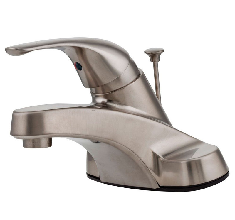 Pfirst Centerset Bathroom Faucet with Drain Assembly, Brushed Nickel