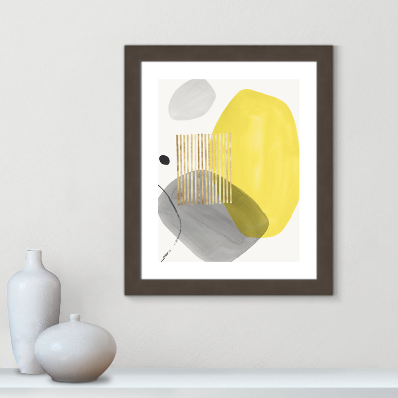 Yellow Pistachio Dreams - reproduction de cadre photo, H 16,5 po x l 14,5 po x P 1,25 po, Cadre en bronze brossé brossé
