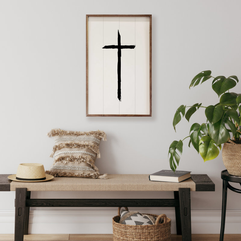 " Black Cross White ", 10" W x 16" H