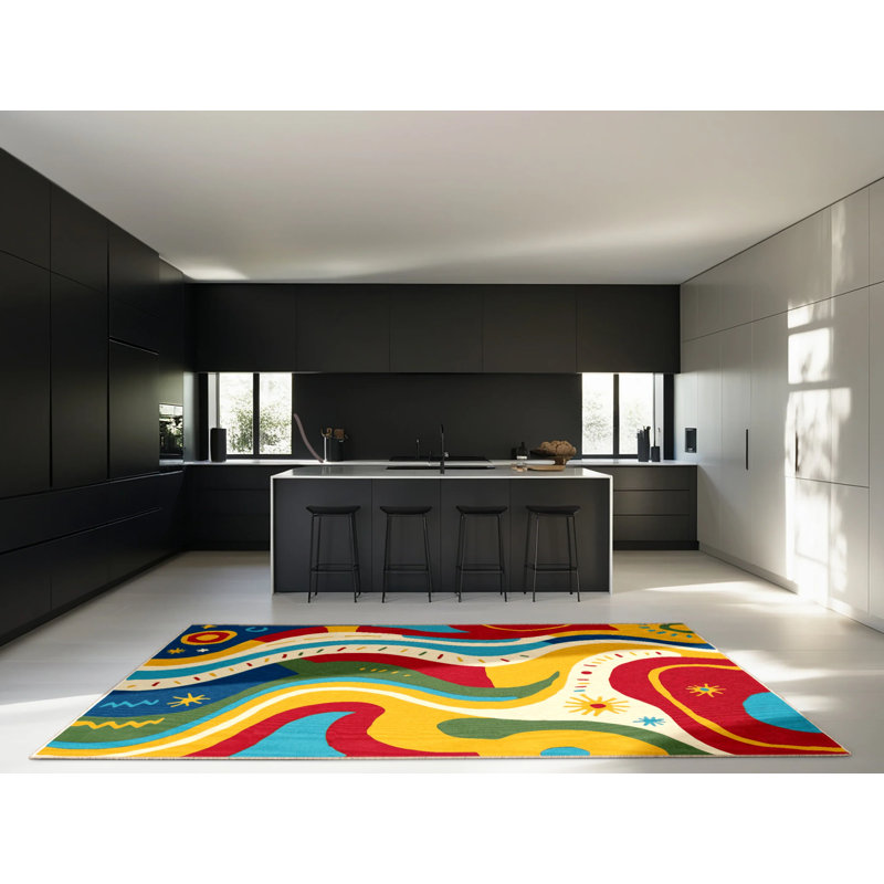 Feisty Glow Rug, Square 6'