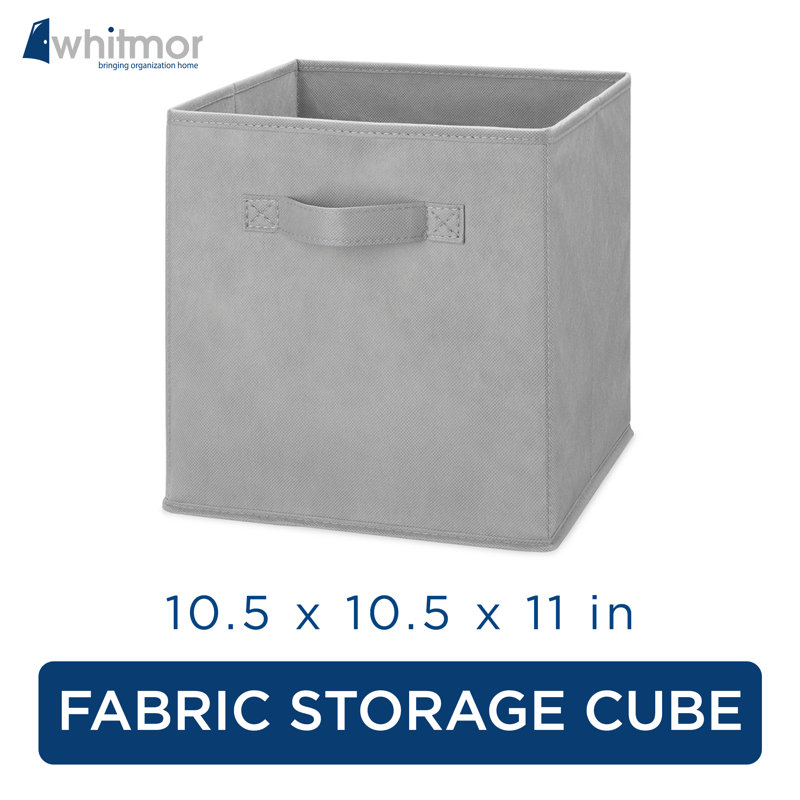 Whitmor Clip & Cube™ Fabric Bin, Light Gray