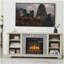 Meuble télé avec foyer et console de divertissement en bois avec foyer 18 po, blanc, l 58,31 po x P 15,39 po x H 26,06 po Mantel-1515194837