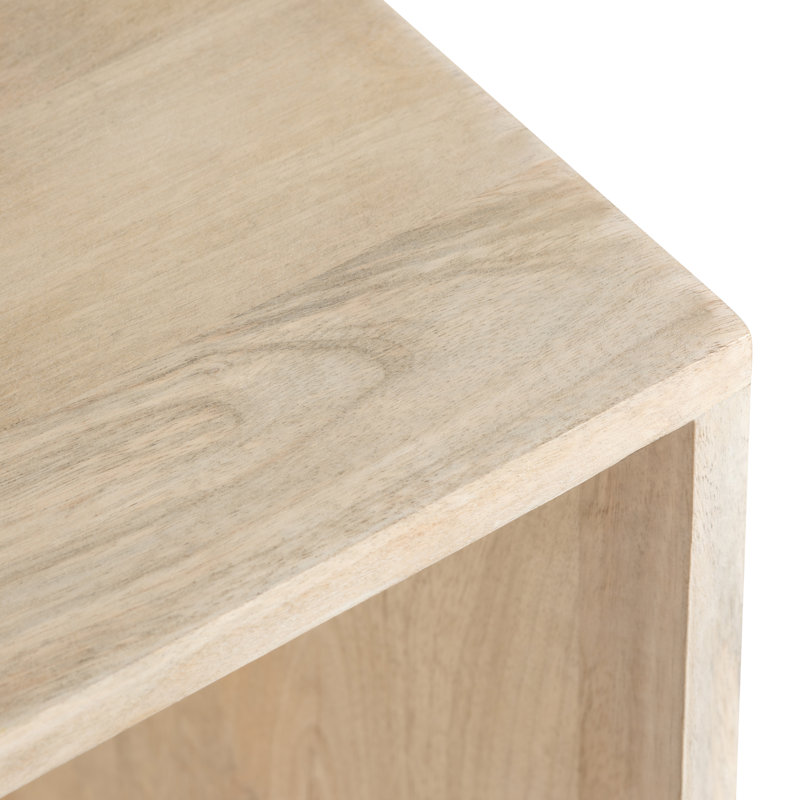 Homestead Brown Bleached Solid Wood Square Accent_End Table