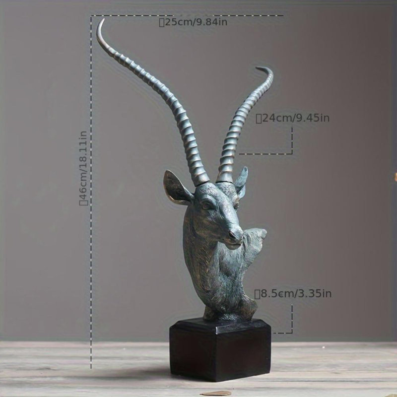 Antelope Head Sculpture For Modern Home Decor