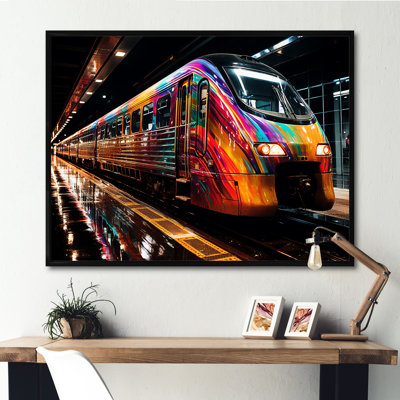 Voyage coloré en train graffiti - train, art mural
