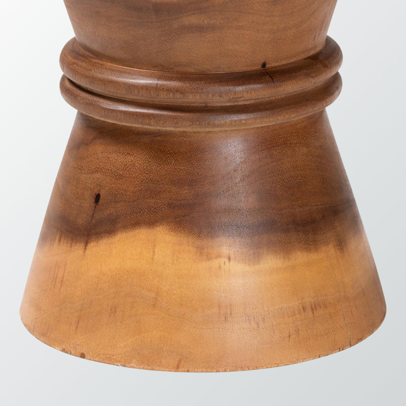 Honeycomb Wood Side Table - Handcrafted Sculptural End Table Styled in Boho Boho Design.