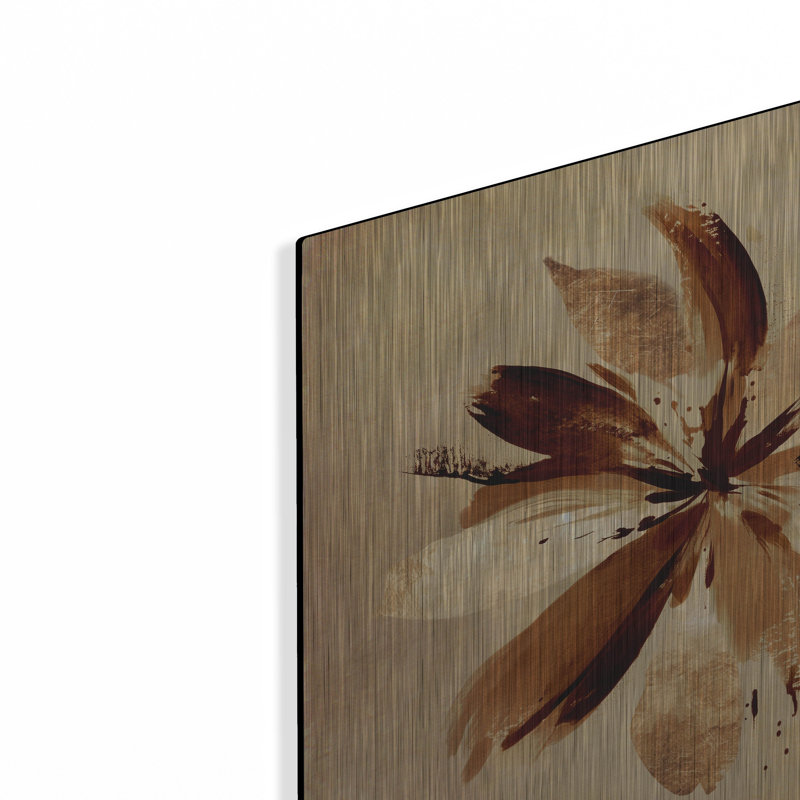 Art mural en métal «Ochre fleur» par Svetlana Aleynikova, Winston Porter, H 12 po x l 12 po