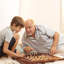 Jeu d'échecs brun