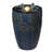 Blue Ceramic Bird & Dandelion Fountain, Decorative Water Fountain with LED Lights and Quiet Pump, Indoor Outdoor Water Feature for Patio, Garden, Deck, Balcony, Office and Home Décor, Relaxing Cascading Water Design-129619018