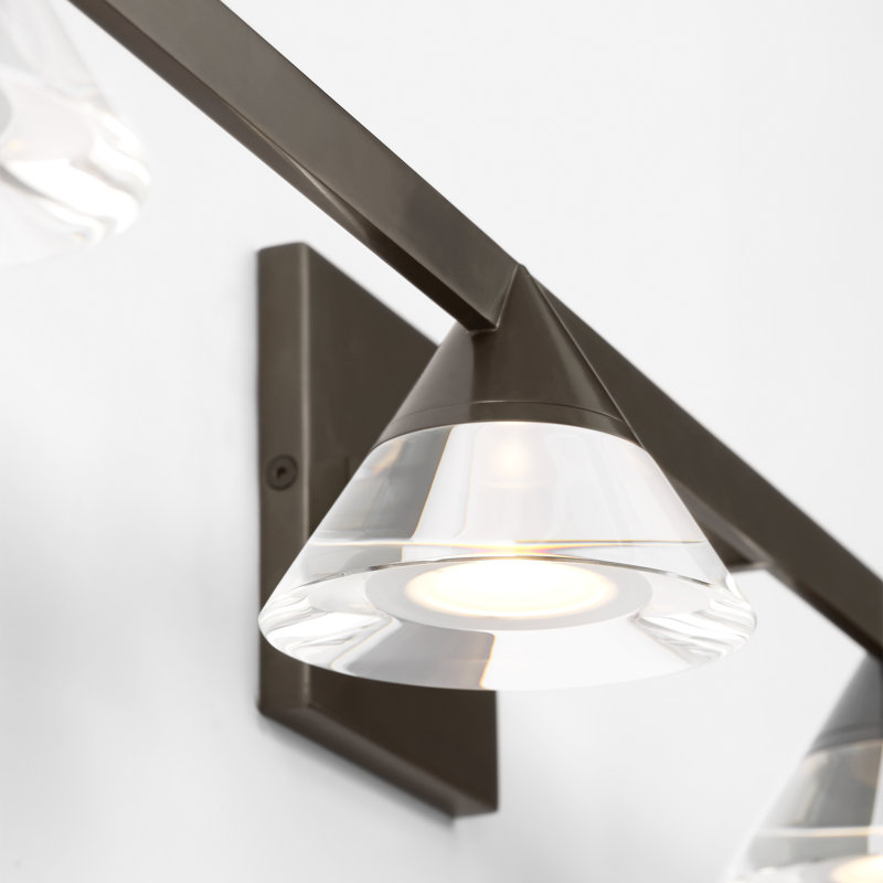 Midrand - Light LED Vanity Light, 5" H x 36.2" W x 5.7" D, Bronze, 4