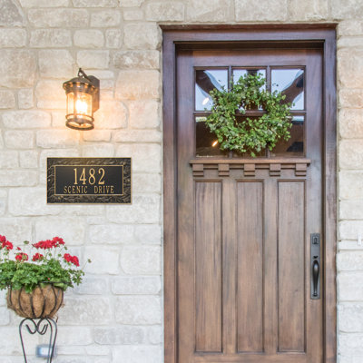 Pinecone 2-Line Wall Address Plaque