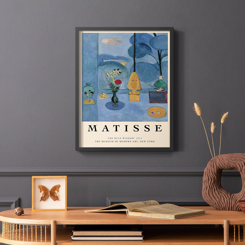 Matisse CC, reproduction encadrée - bois massif, Noir, H 14 po x l 11 po