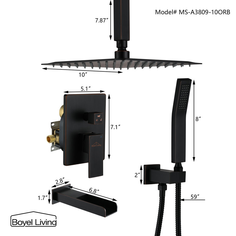 All-In-One Kit with Rough in-Valve, Oil Rubbed Bronze