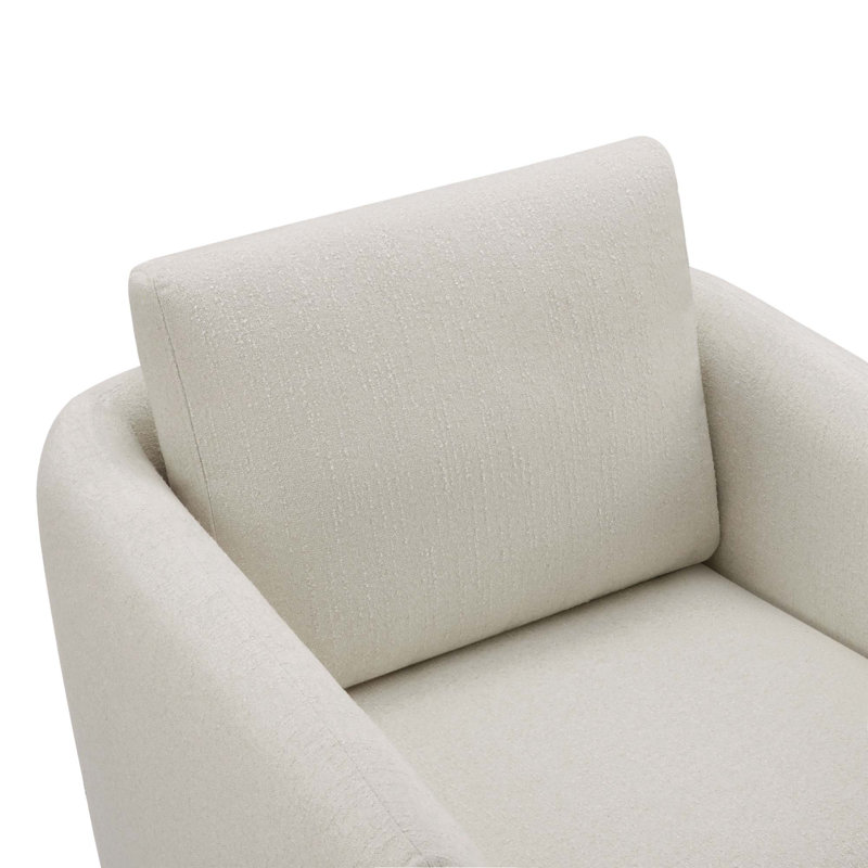 Ramel 33'' Wide Swivel Armchair, Mellow Ivory