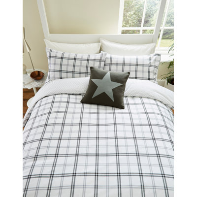 Hunter's Check Brushed Cotton Duvet Cover Set