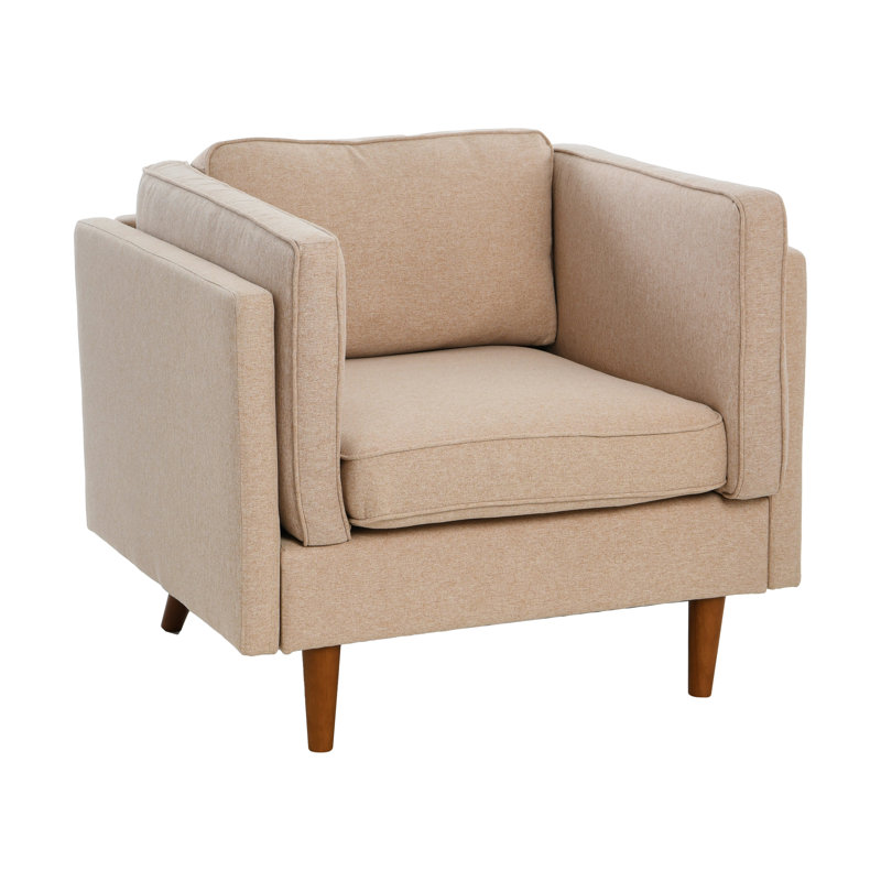 Atley High Sided Armchair, Wheat Fabric