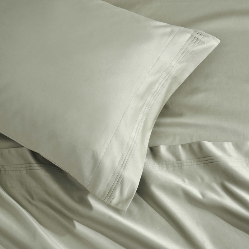 Tipton 1500 Thread Count Certified Egyptian Cotton Ultra-Luxury Pillowcase, Sage, Standard