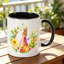 1pc Elegant Rabbit & Pastel Pink Floral Ceramic Mug with Rabbit Ear - Insulated Coffee & Tea Cup Scratch-Resistant - for Home.