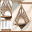 Ensemble de 2 tablettes flottantes boho en bois vintage Mid Century Modern