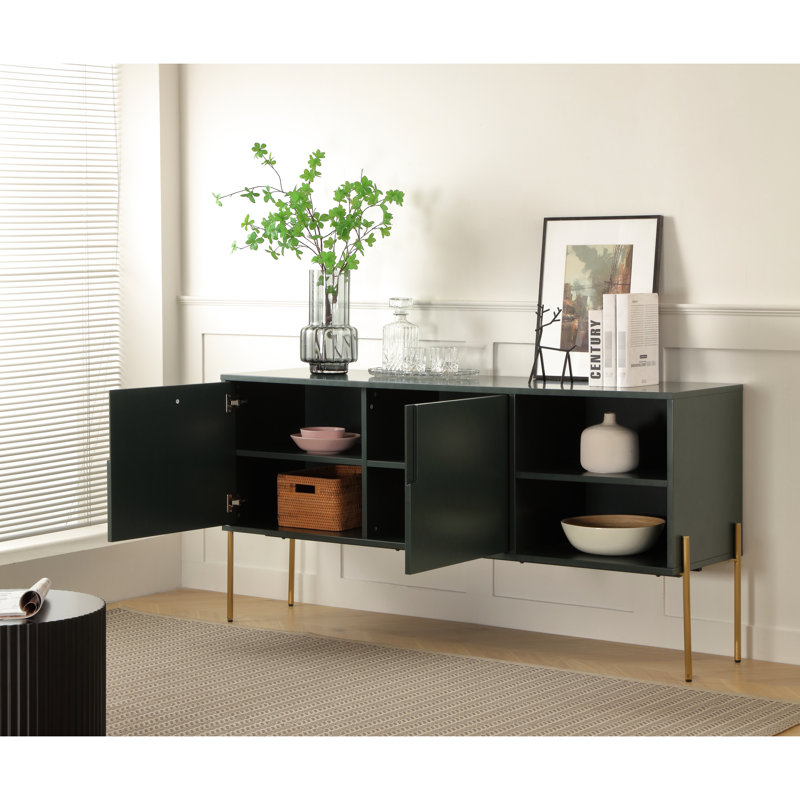 Armoire de salon avec rangement à tiroirs - Buffet Mid-Century pour la salle à manger et les espaces