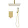 1-Spray Patterns 16 In. Ceiling Mount Dual Fixed And Handheld Shower Head 2.5 GPM