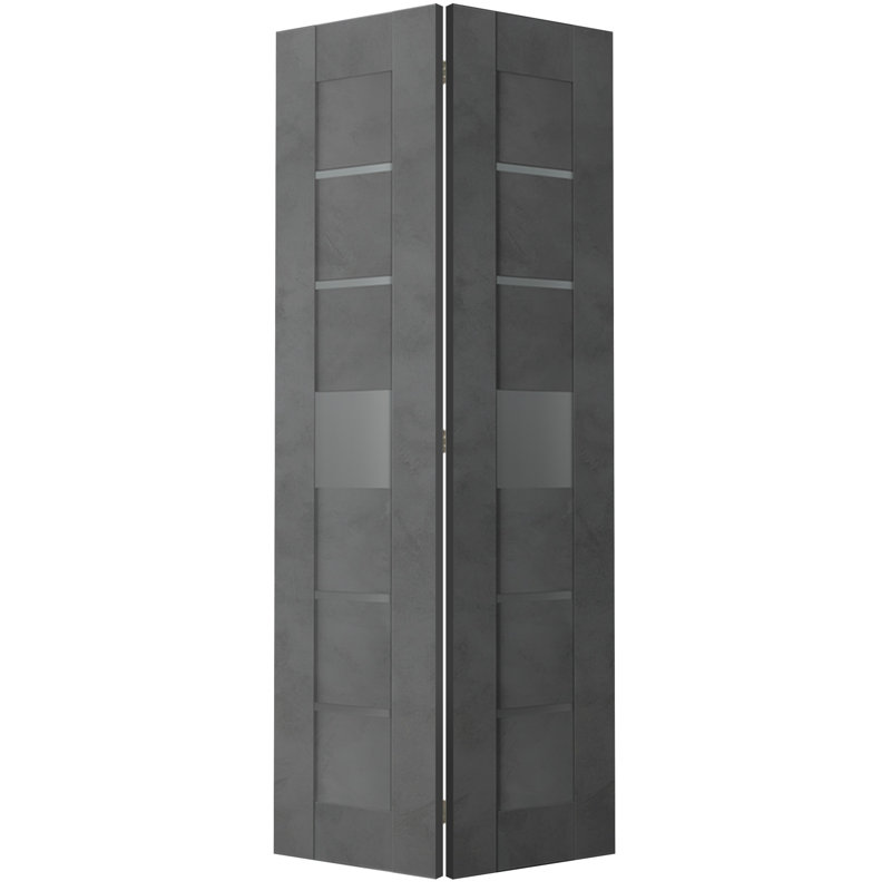Porte pliante à panneaux en bois manufacturé et verre préfini Avon 07-05, 48 po x 79,38 po, Chêne