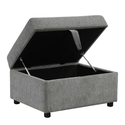 Repose-pieds de rangement mobile avec compartiment spacieux, repose-pieds confortable pour le salon et la chambre à coucher, durable et élégant