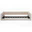 Lit de jour simple rembourré de taille XL avec rangement latéral - Aucun sommier requis, beige-1596360962-1596360960