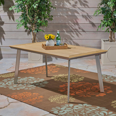 Table à manger LEEDS avec plateau en faux bois