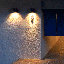 Satin Black 18cm H Tempered Glass Glass Outdoor Sconce