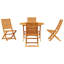 4 - Person Wood Patio Dining Set with Square Table
