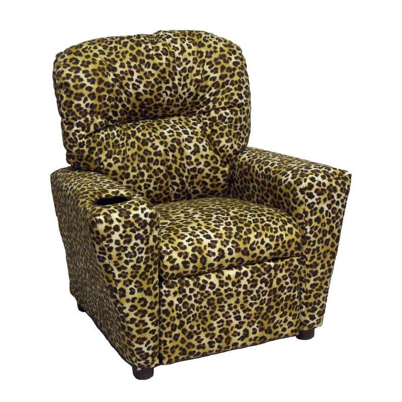 Kids 13'' Recliner Chair and Ottoman, Amazon Sand